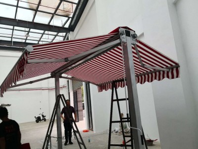 成都厂家供应双开遮阳篷  户外庭院阳台电动伸缩帐篷