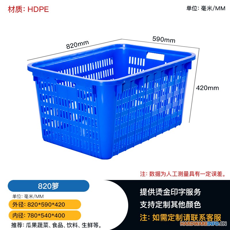 供应菜筐 果蔬筐 塑料周转筐 可加铁把手