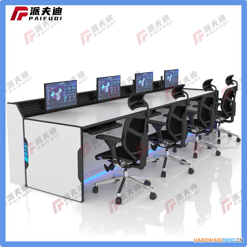 安防监控操作台简约现代指挥中心调度控制台电脑工作台机柜操控台