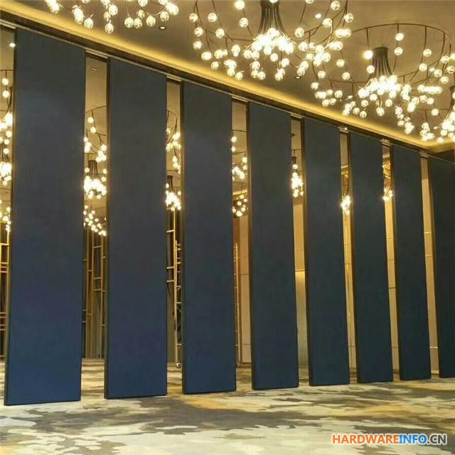 酒店隔断包间活动屏风饭店包厢隔音吊轨移门宴会厅移动折叠隔断墙