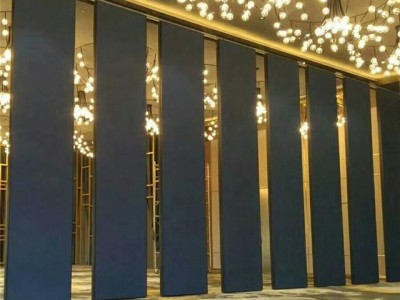 酒店隔断包间活动屏风饭店包厢隔音吊轨移门宴会厅移动折叠隔断墙