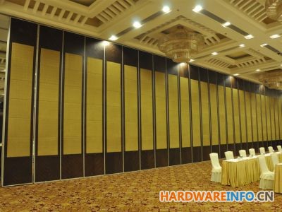 酒店隔断包间活动屏风饭店包厢隔音吊轨移门宴会厅移动折叠隔断墙