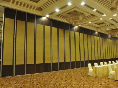 酒店隔断包间活动屏风饭店包厢隔音吊轨移门宴会厅移动折叠隔断墙