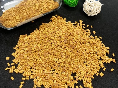 黄色母粒彩色塑料颗粒 耐高温塑胶树脂着色用混合物粒