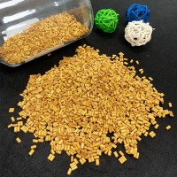 黄色母粒彩色塑料颗粒 耐高温塑胶树脂着色用混合物粒