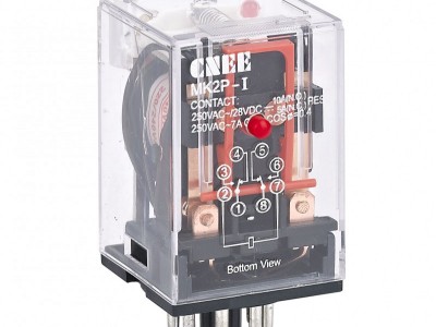 供应圆脚MK2P-I通用继电器带按钮AC220V