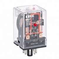 供应圆脚MK2P-I通用继电器带按钮AC220V