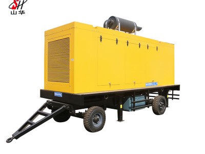 华力机电三相移动电站 柴油发电机组400KW 低噪音可移动