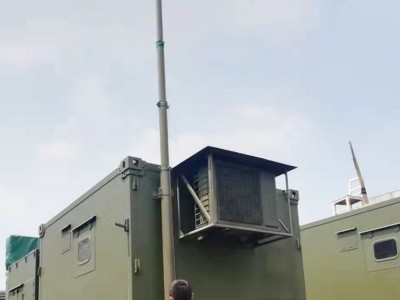 8米车载方舱通讯升降杆便携式接闪杆 电动碳纤维避雷针