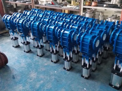 徽高气动耐磨陶瓷双闸板阀双滑阀Z644TC-10C