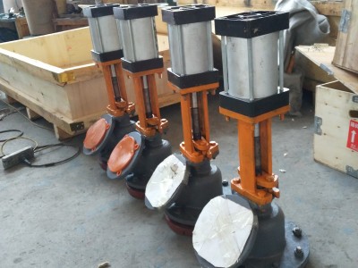 徽高 气动搪瓷上展式放料阀 HG65-89-1