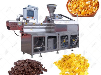 早餐谷物玉米片生产线厂家现货玉米片 膨化食品加工线