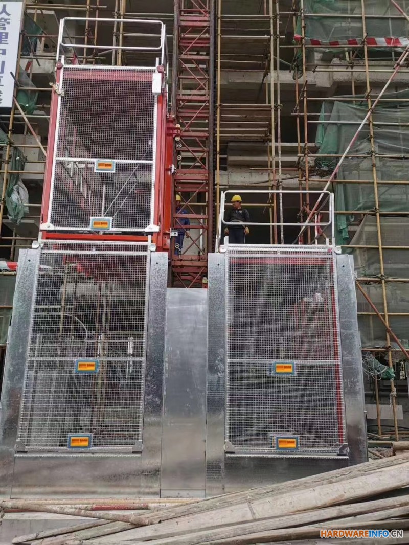 升降机吊笼施工电梯零高度 变频一体机济南恒义建筑机械HY
