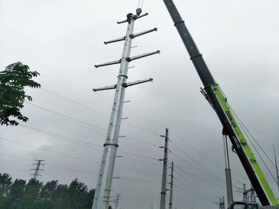 河北35kv电力钢杆 生产厂家 地脚螺栓 电力钢管杆 钢管塔